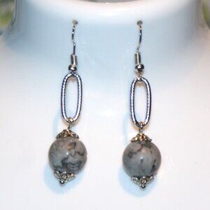 Tiger Stripe Jasper dangle earrings ED-10-009